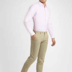 Mapilo Men Pink Solid Slim Fit Cotton Formal Shirt